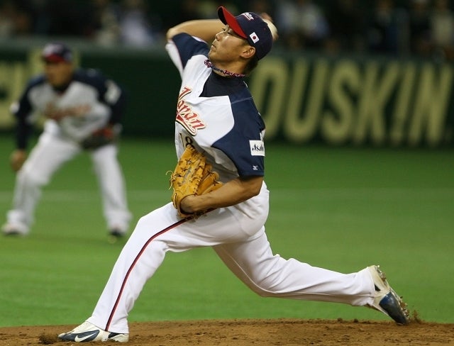 現役時代には西武やレッドソックスなどに在籍。侍ジャパンでも活躍した松坂氏。(C)Getty Images