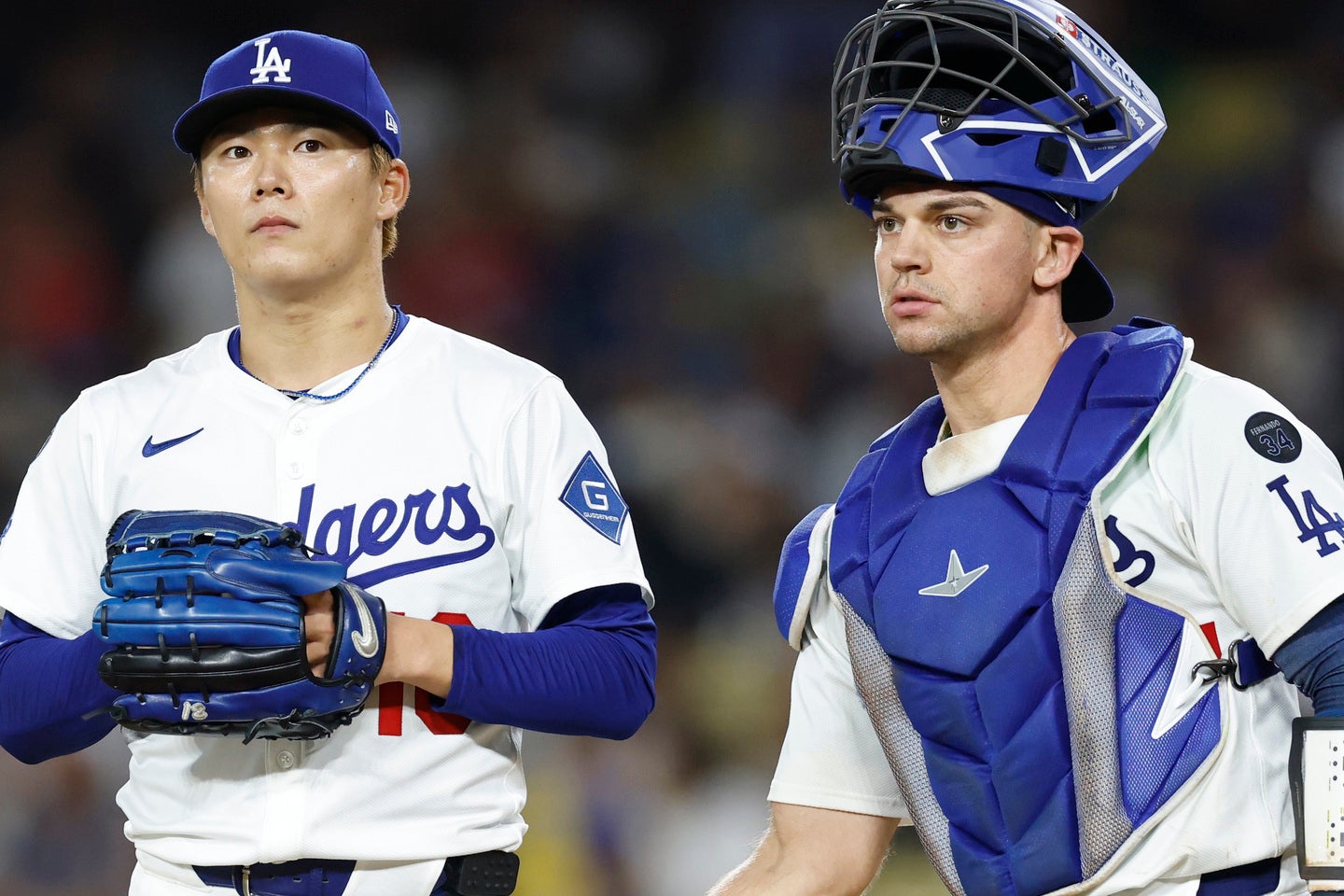 レッズへ移籍することが発表された28歳のロートベット（右）。PSでは山本（左）とバッテリーを組み、チームの勝利に貢献した。(C)Getty Images