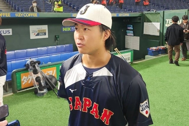 初めて侍ジャパンに招集された石上。(C)THE DIGEST