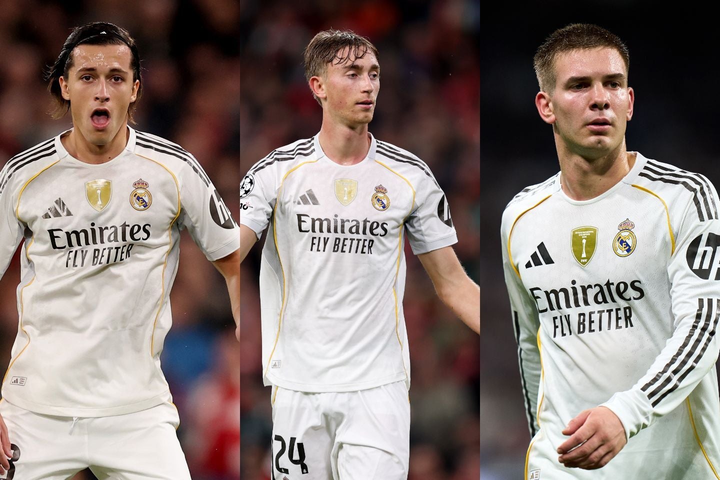 今季からマドリーでプレーする（左から）カレーラス、ハイセン、マスタントゥオーノ。(C)Getty Images