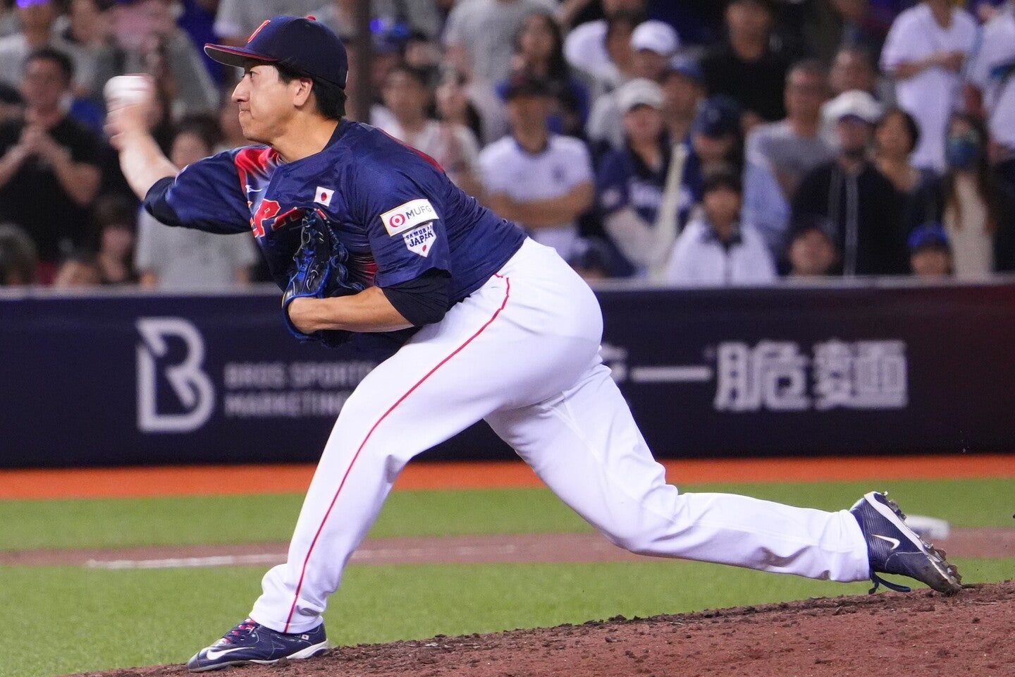 ９回２死から被弾した大勢。(C)THE DIGEST