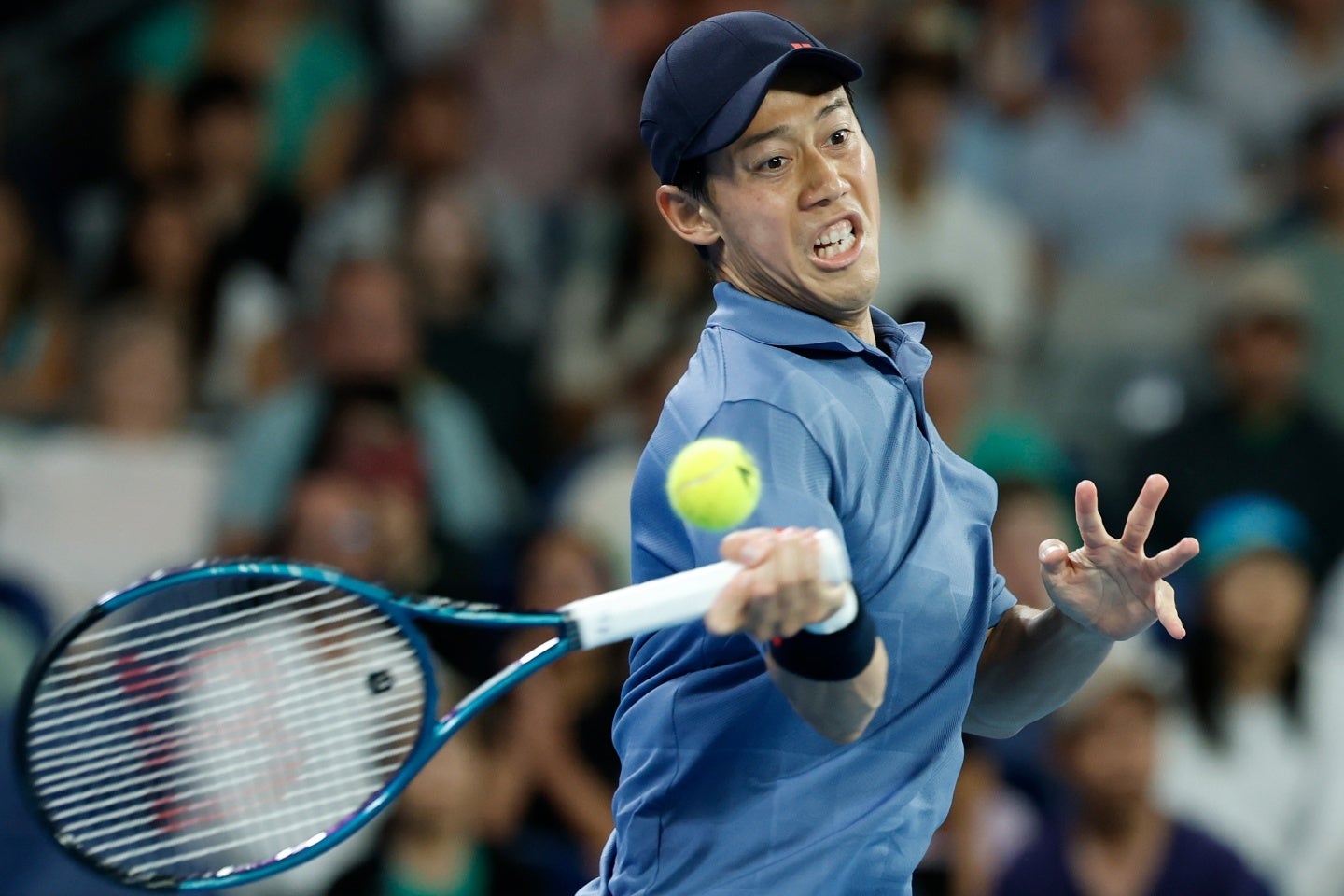 ケガで戦線離脱していた錦織が慶應チャレンジャーで再始動。メッセージ動画で意欲を語り、約３カ月ぶりの実戦に挑む。（C）Getty Images