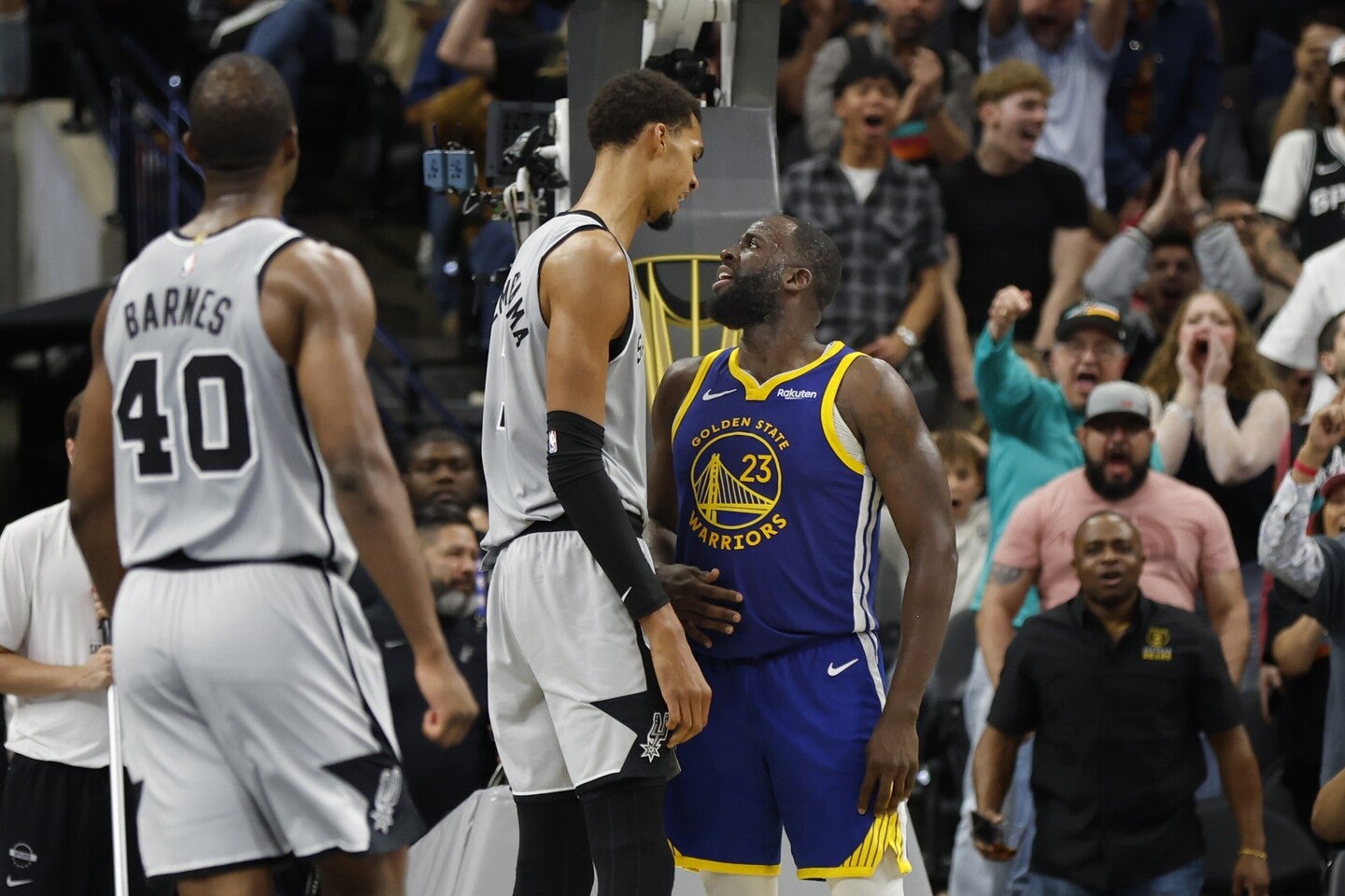 グリーン(右)がウェンバンヤマ(左)との口論を振り返った。(C)Getty Images