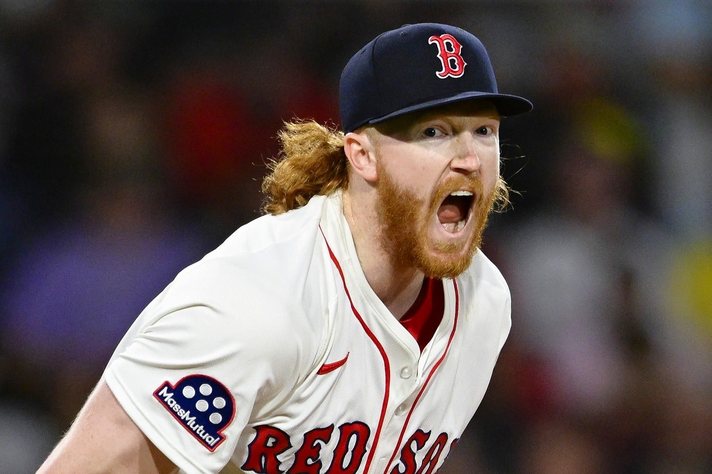 古巣のワールドシリーズ制覇を喜んだメイ。(C)Getty Images