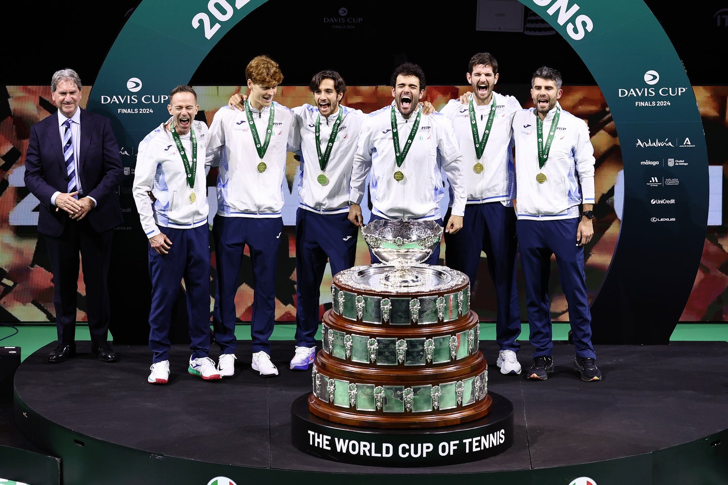 デビスカップで23年、24年と連覇を果たすなど、現代男子テニスの先頭を走るイタリア。勤勉な選手が多く、指導の質も高いという。(C)Getty Images