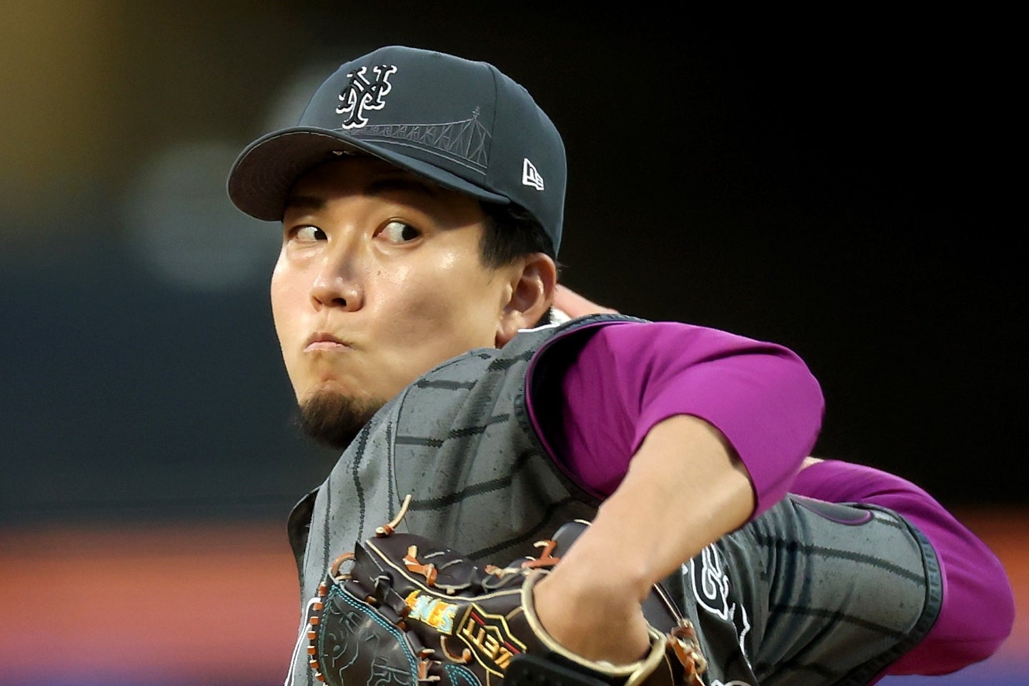 トレード候補といわれているメッツの千賀。(C)Getty Images