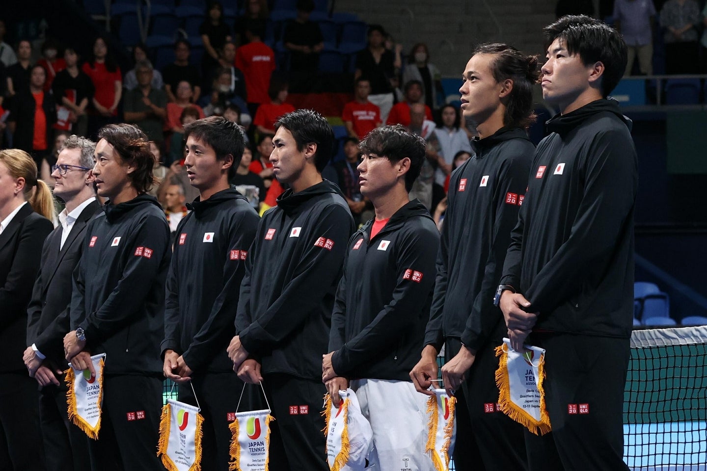 今年は残念ながらファイナル８進出を逃した日本デ杯チーム。来年はホームでのオーストリア戦から再スタートを切る。写真：滝川敏之