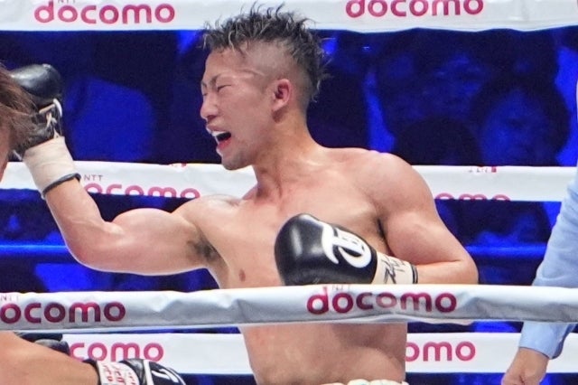 WBC世界バンタム級王座決定戦で那須川に大差判定勝利を収めた井上。(C)THE DIGEST