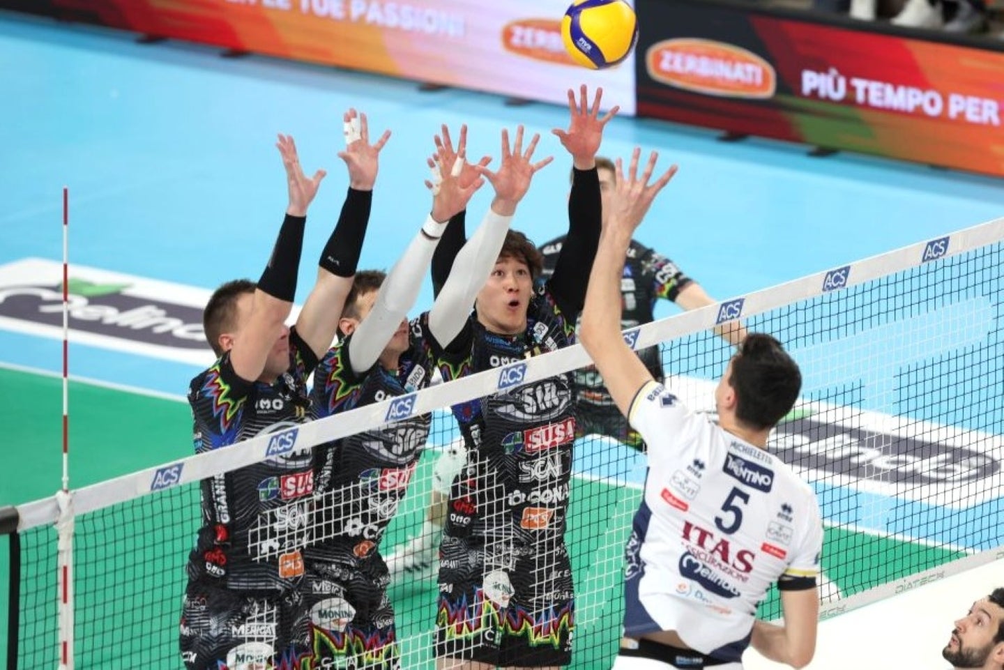 トレンティーノ戦に出場したペルージャの石川祐希は６得点。@Lega Pallavolo SerieA