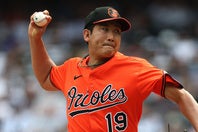 今季オリオールズでプレーした菅野智之。（C）Getty Images