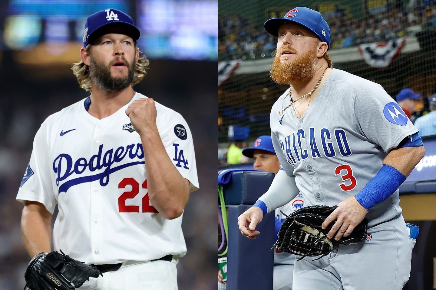 ドジャースで９シーズンともに過ごしたカーショウ（左）とターナー（右）。（C）Getty Images