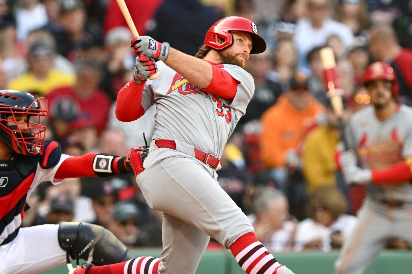 ドジャースに移籍するかもしれないカーディナルスのドノバン。(C)Getty Images