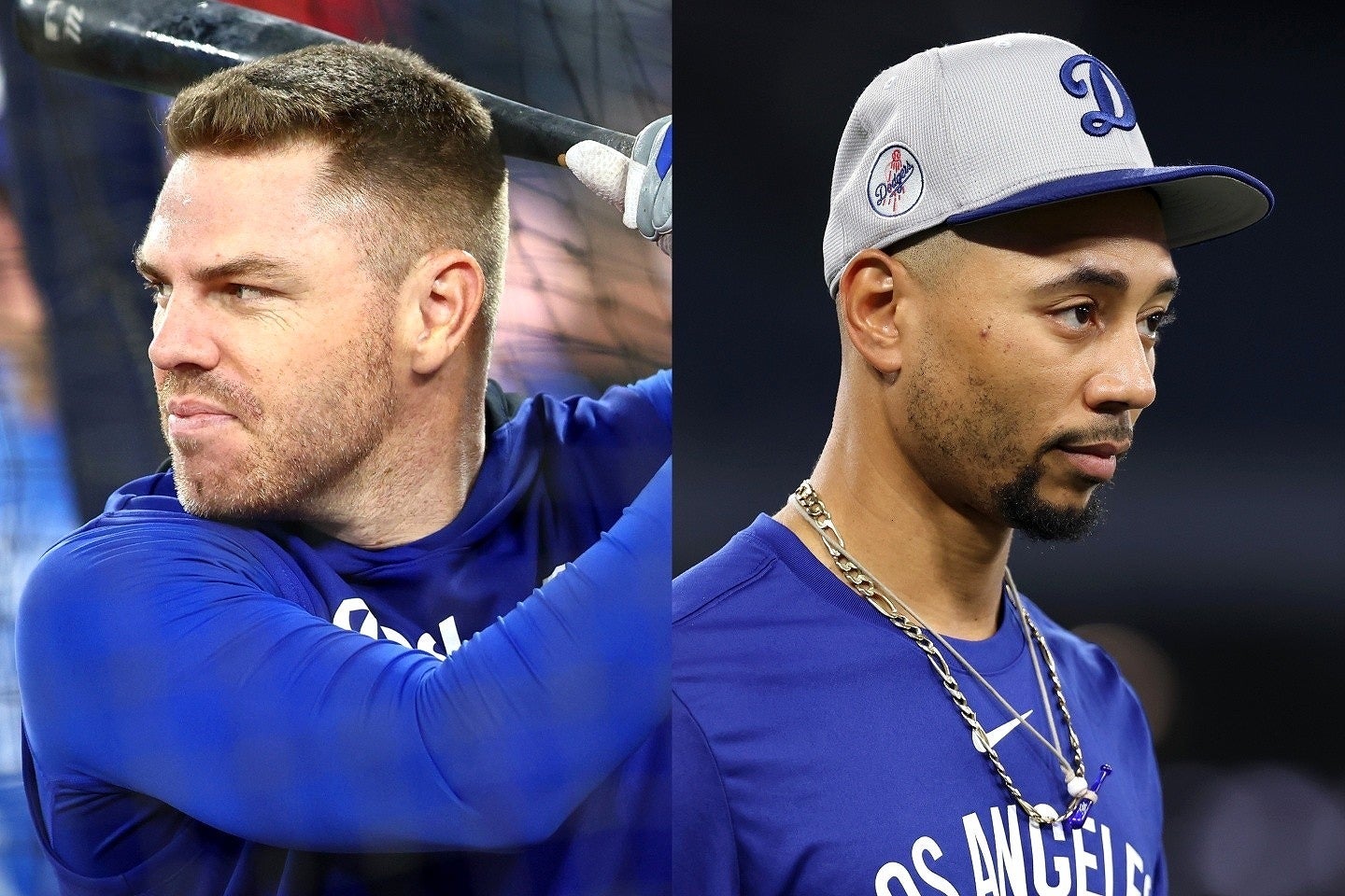 マンシーが「自分に厳しい選手」として挙げたフリーマン（左）とベッツ（右）。元MVP２人の共通点を語った。(C)Getty Images