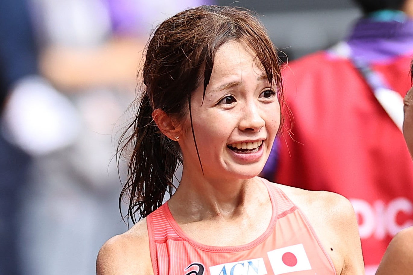 東京世界陸上に出場した女子マラソンの佐藤早也伽。プライベート姿を公開した。写真：梅月智史（THE DIGEST）