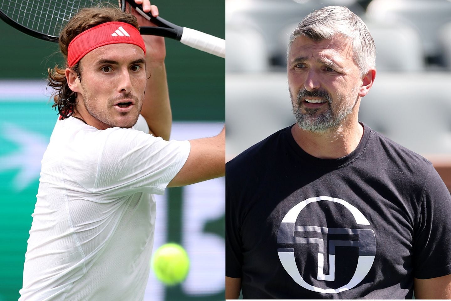 母親の強い勧めもありイバニセビッチ氏（右）をコーチに迎えたチチパス（左）だったが、わずか１カ月で関係は破綻。現在は父がコーチに戻ったが成績低迷は続いている(C)Getty Images