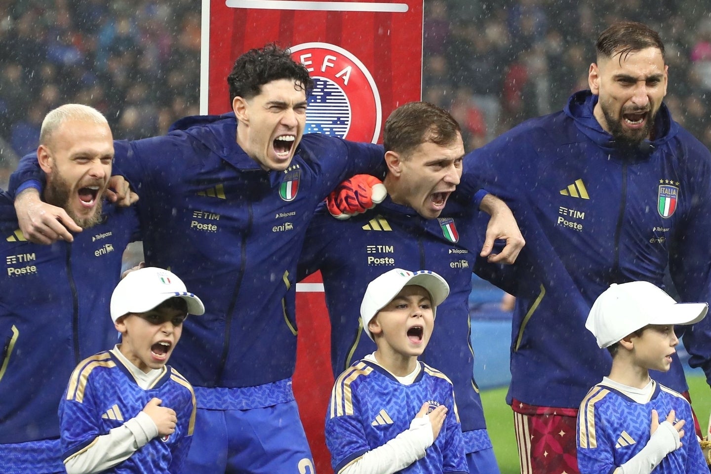 26年３月に欧州予選プレーオフを戦うイタリア代表。本大会に進んだ場合、カナダ、カタール、スイスのB組に入ることが決まった。(C)Getty Images