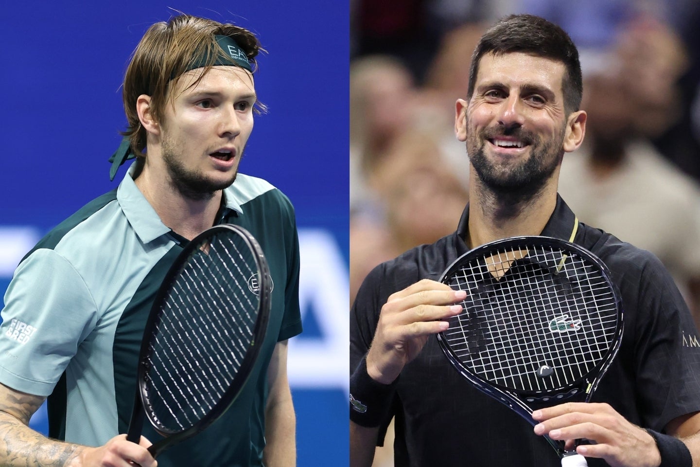 ガットの悩みをジョコビッチ（右）に相談したブブリク（左）は、事細かな助言を受けたことを明かす。その内容を執拗に探るライバル選手がいた事実も！ (C)Getty Images