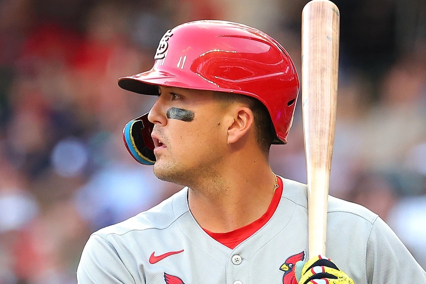 ドジャースの補強候補として名前が報じられたカーディナルスのヌートバー。(C)Getty Images