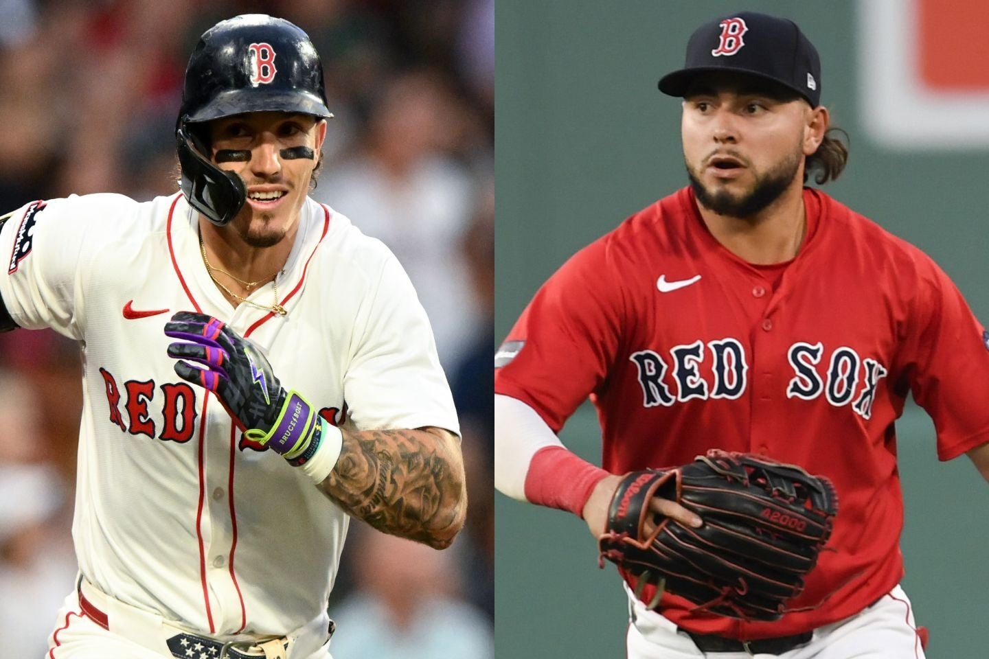 トレード市場で売りに出されていると伝えられたレッドソックスのデュラン（左）とアブレイユ（右）。(C)Getty Images