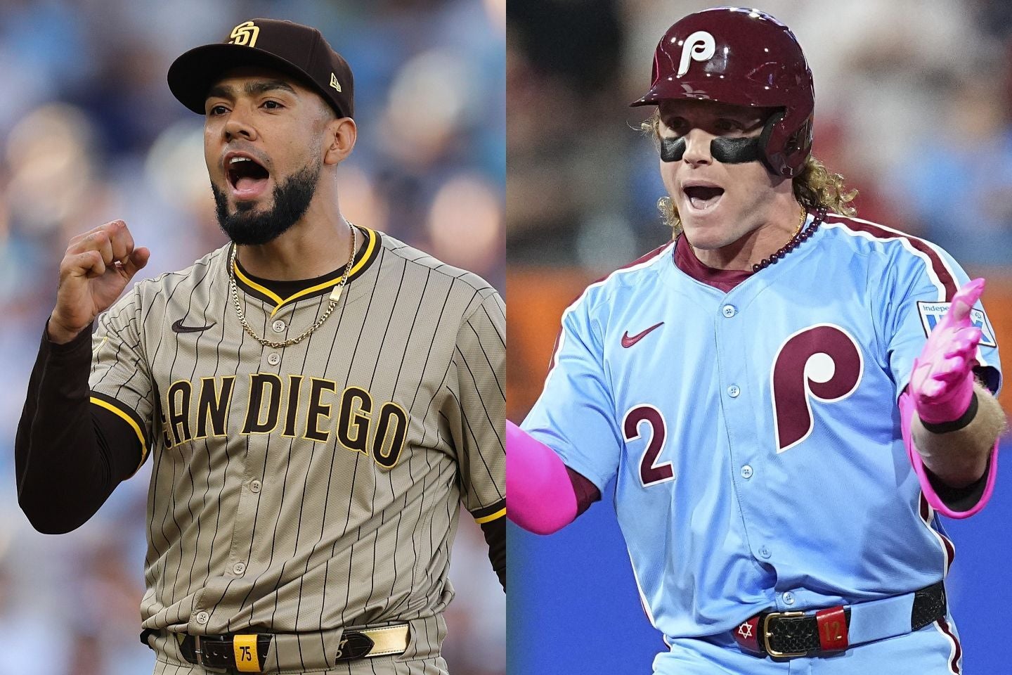 クローザーのスアレス（左）と外野でユーティリティープレーヤーのベイダー（右）。(C)Getty Images