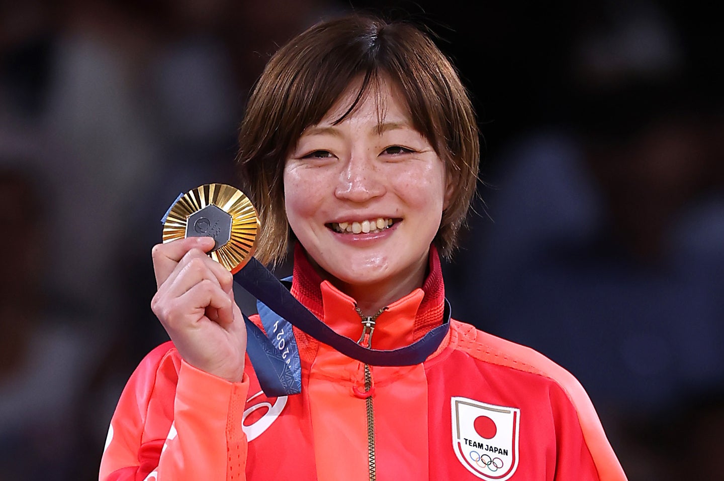 パリ五輪金メダルの角田が引退報道についてコメントした。(C)Getty Images