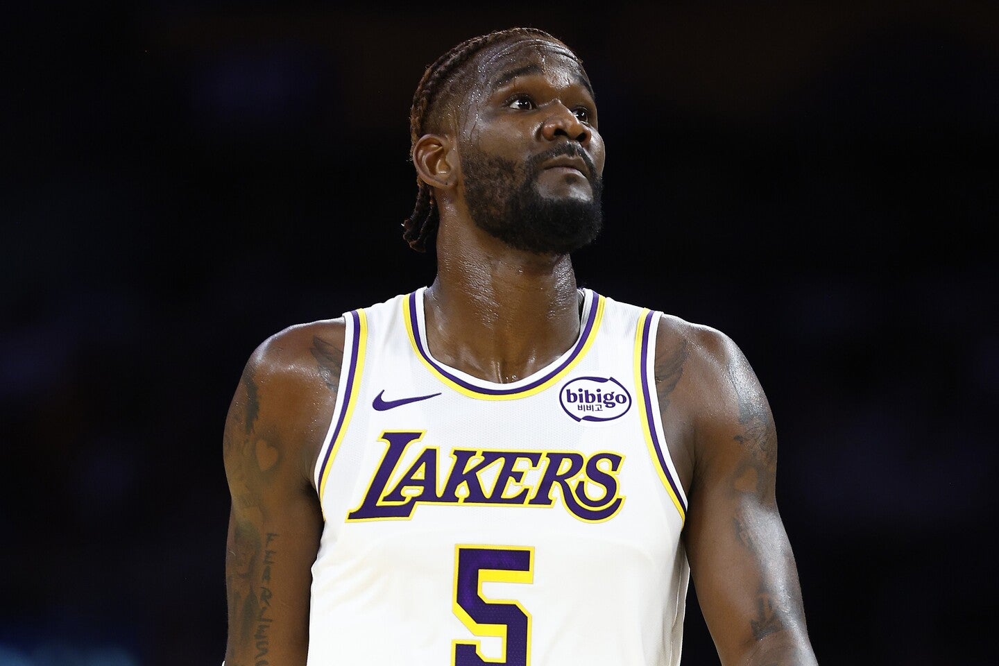 ジャバーやシャックも達成できなかった成績を残したエイトンだが、本人は「何でもない」と言い切った。(C)Getty Images