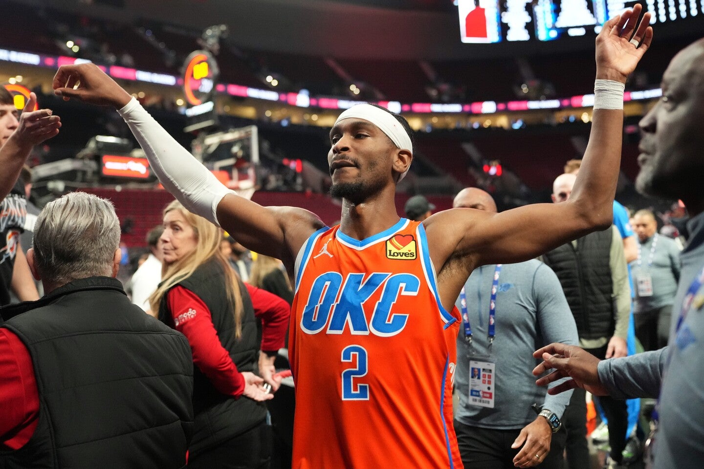 歴代最高ペースで勝ち続けるサンダーだが、SGAをはじめ選手たちに慢心はない。(C)Getty Images