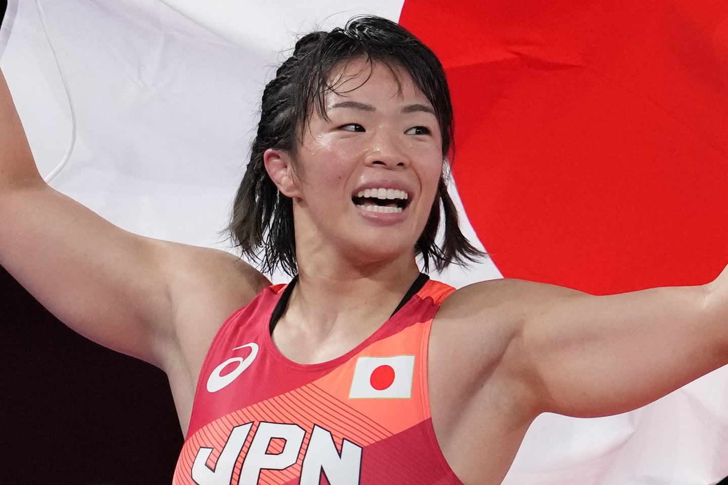 レスリング女子で五輪２連覇を成し遂げた川井さん。(C)Getty Images