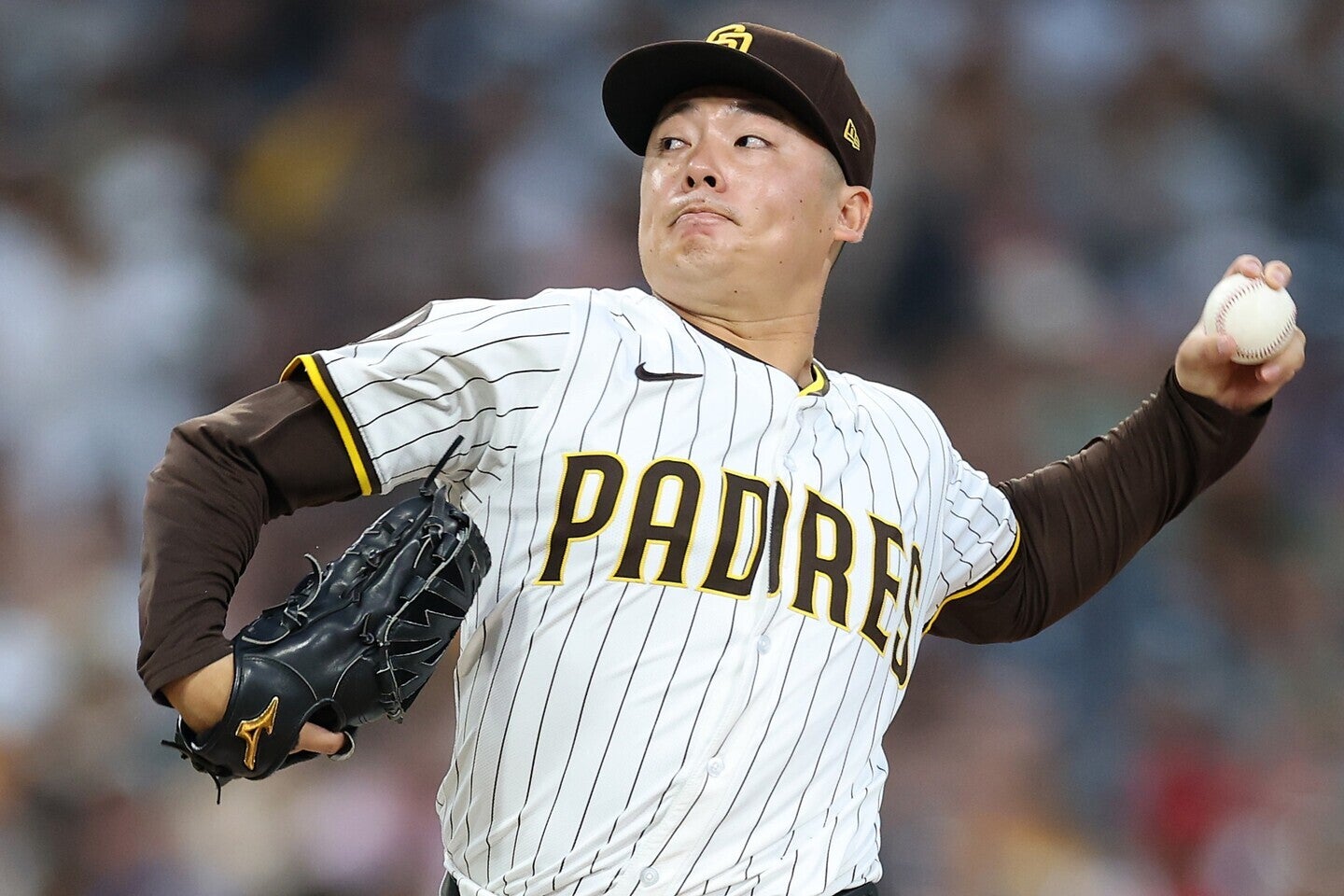 パドレスの松井。SNSにアップした妻とのプライベート２Sが注目された。(C) Getty Imaegs