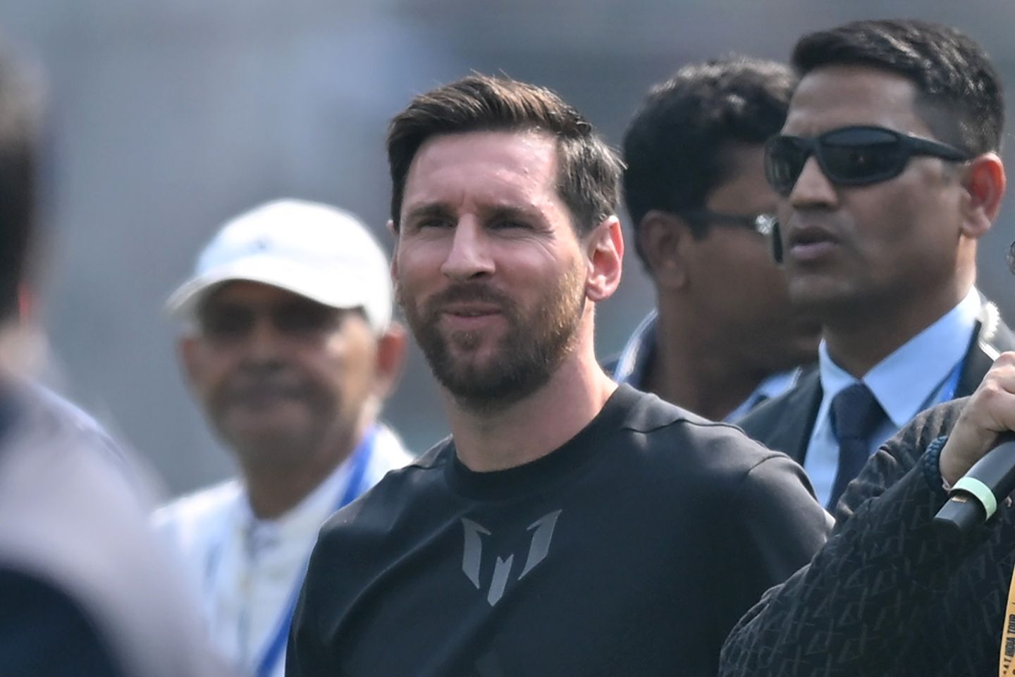 インドで行なわれたメッシのイベントで大混乱が起きた。(C) Getty Images