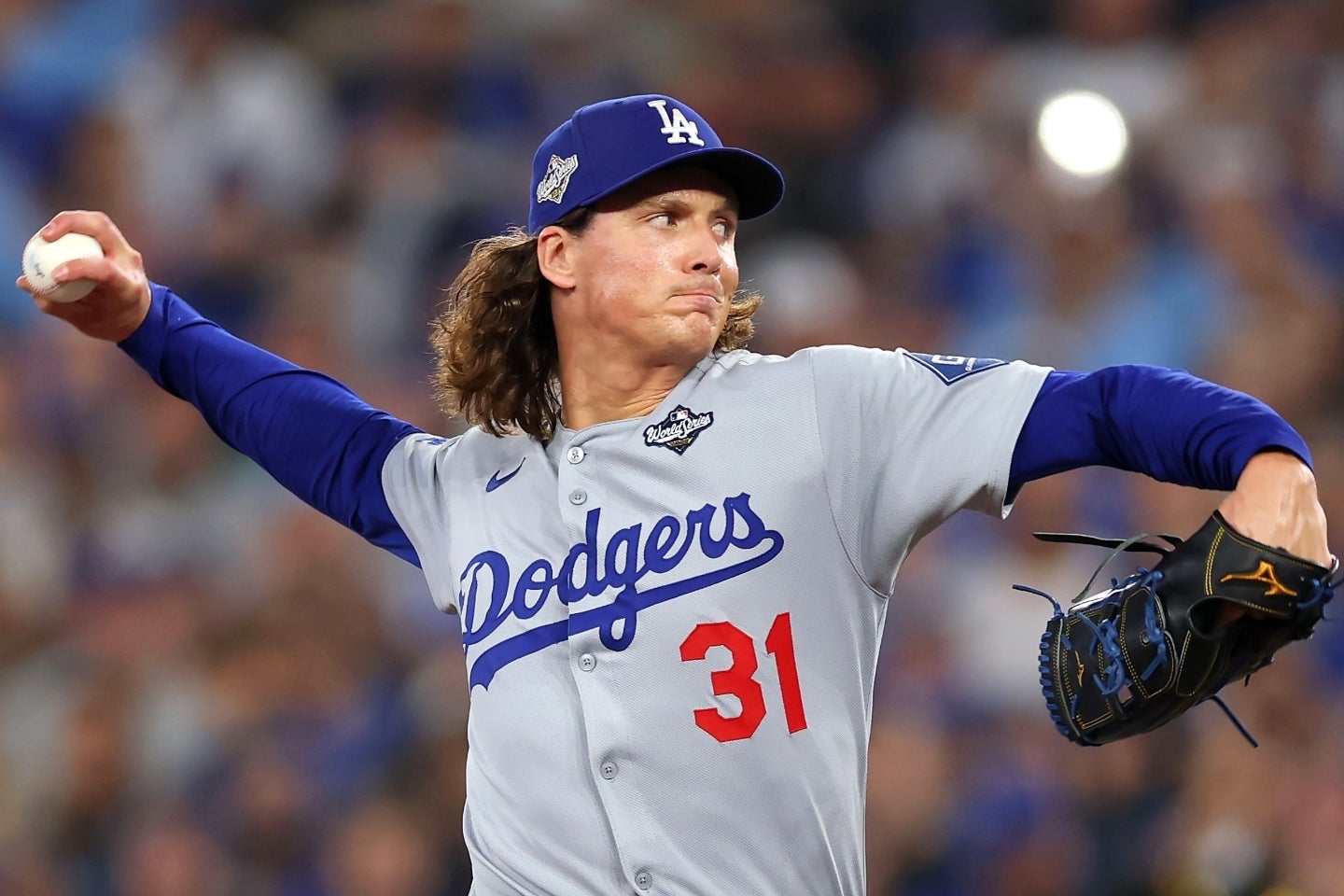 トレード移籍が噂されていたグラスノーは、ドジャースに残留となりそうだ。(C)Getty Images