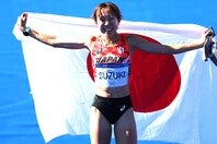 パリ五輪では堂々とした走りで６位に入った鈴木。今後は「赤﨑」で活動する。(C)Getty Images