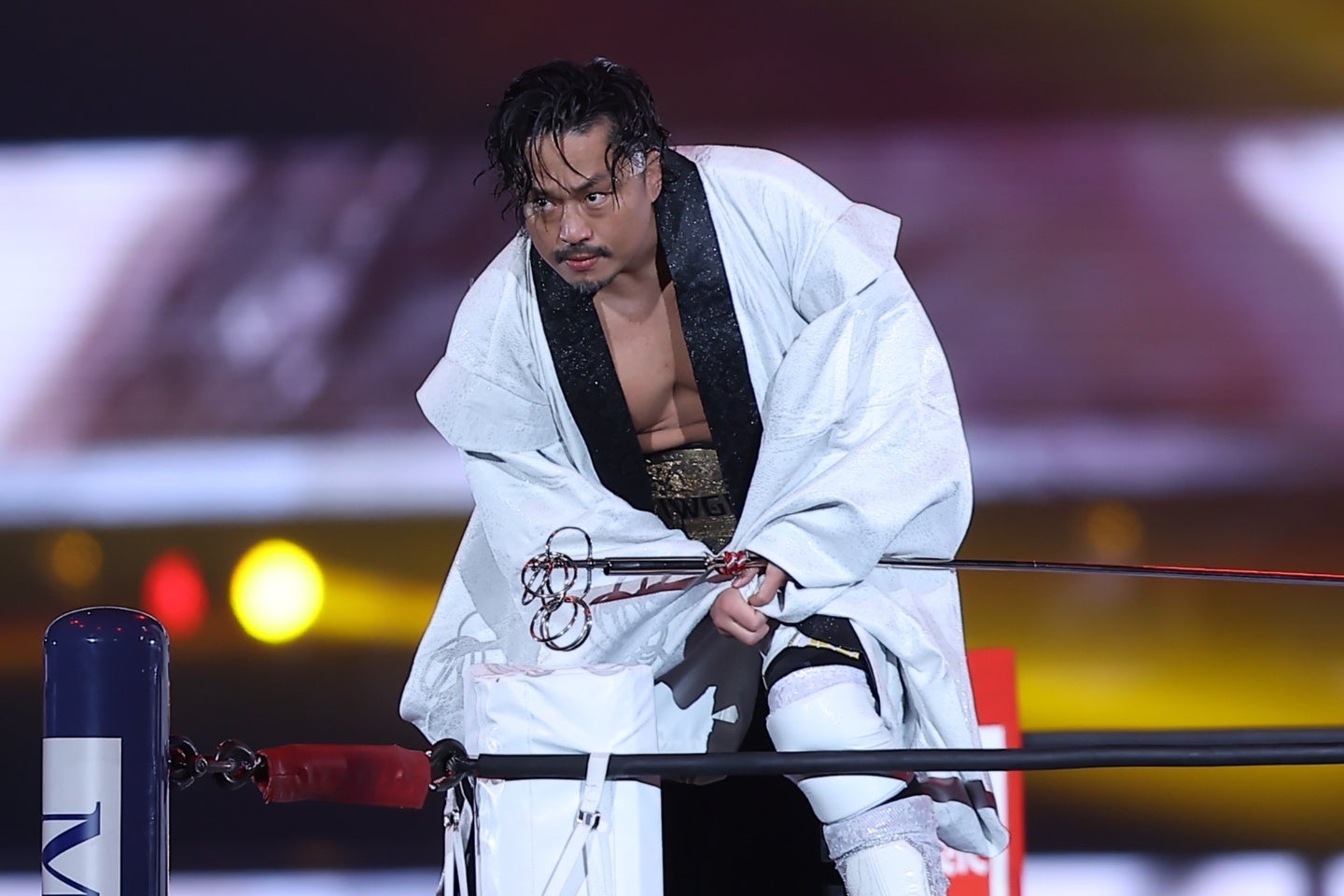 新日本プロレスの後藤洋央紀。世界的人気ゲームの実写映画に出演決定した。写真：福冨倖希