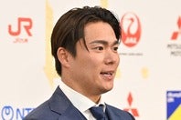 WBC出場についての現状を明かした山本。写真：鈴木颯太朗