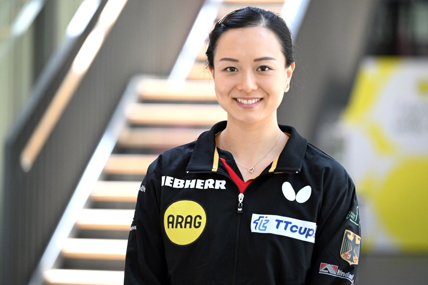 ドイツ女子卓球代表のワン・ユアンが結婚を報告。美しいウェディングドレス姿を披露した。(C)Getty Images