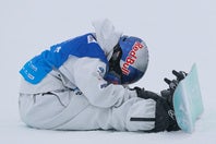 女子ハーフパイプの小野。現地12日に中国で行なわれたW杯で転倒し９位だった。(C)Getty Images
