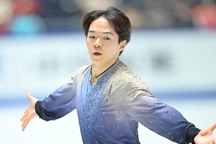 ミラノ・コルティナ五輪行きが内定した鍵山。写真：金子拓弥（THE DIGEST写真部）