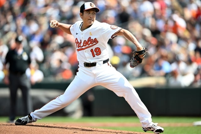 MLB初年度、オリオールズで10勝を挙げた菅野。26年はWBCからシーズンが始まる。(C)Getty Images