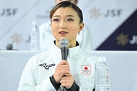 五輪代表決定会見での坂本。写真：金子拓弥（THE DIGEST写真部）