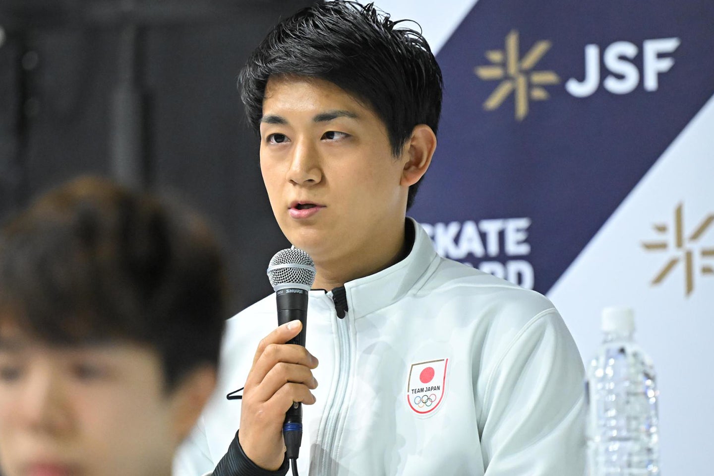 五輪代表決定会見での木原。写真：金子拓弥（THE DIGEST写真部）