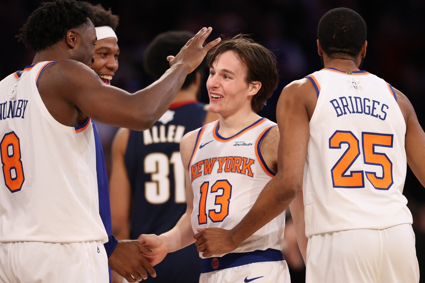 コーレックらベンチ陣の働きも光り、ニックスが逆転でクリスマスゲームを制した。(C)Getty Images