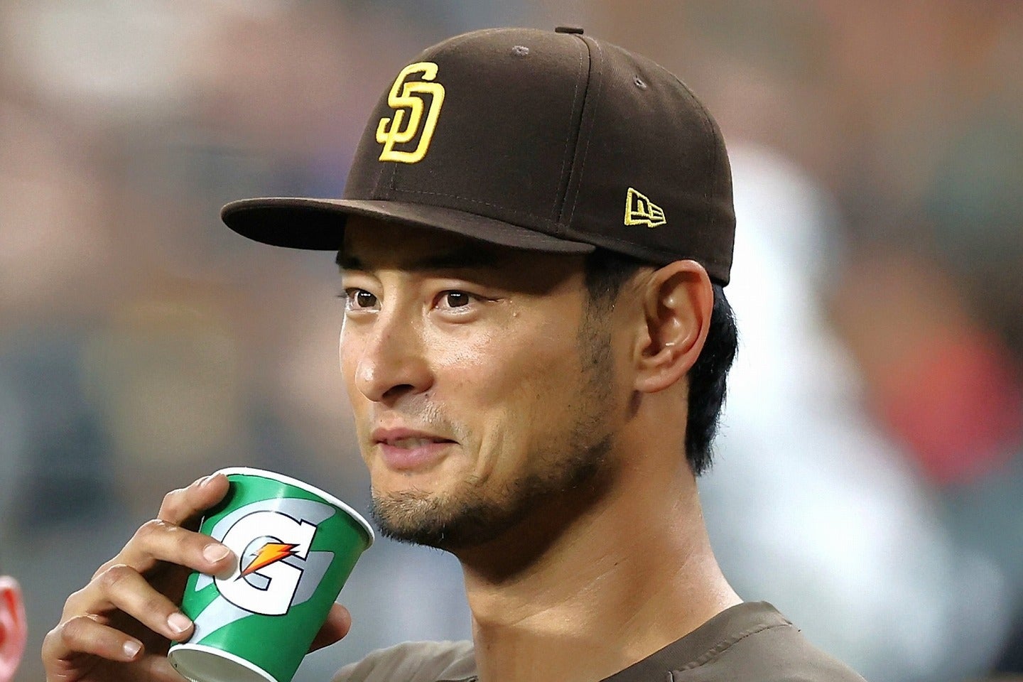 家族で日本へ帰国したと明かしたダルビッシュ。(C)Getty Images