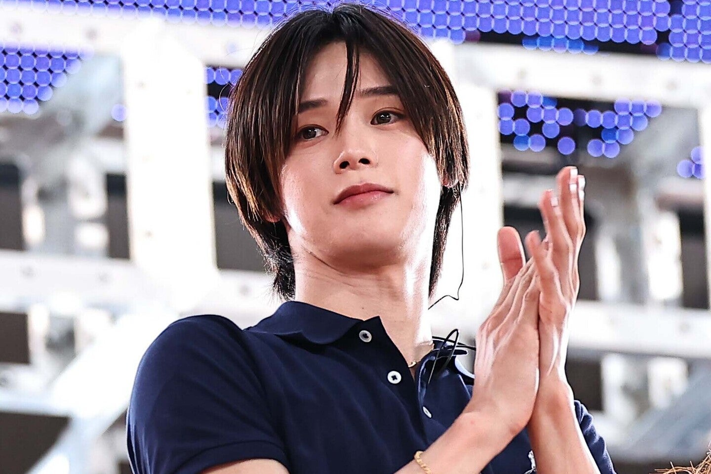 世界陸上応援サポーターを務めた「＆TEAM」のKさん。写真：梅月智史（THE DIGEST写真部）