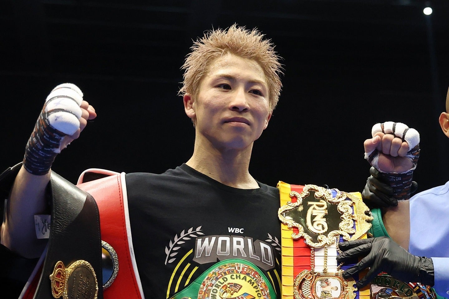 今年４度目の防衛戦に勝利した井上。(C) Getty Images