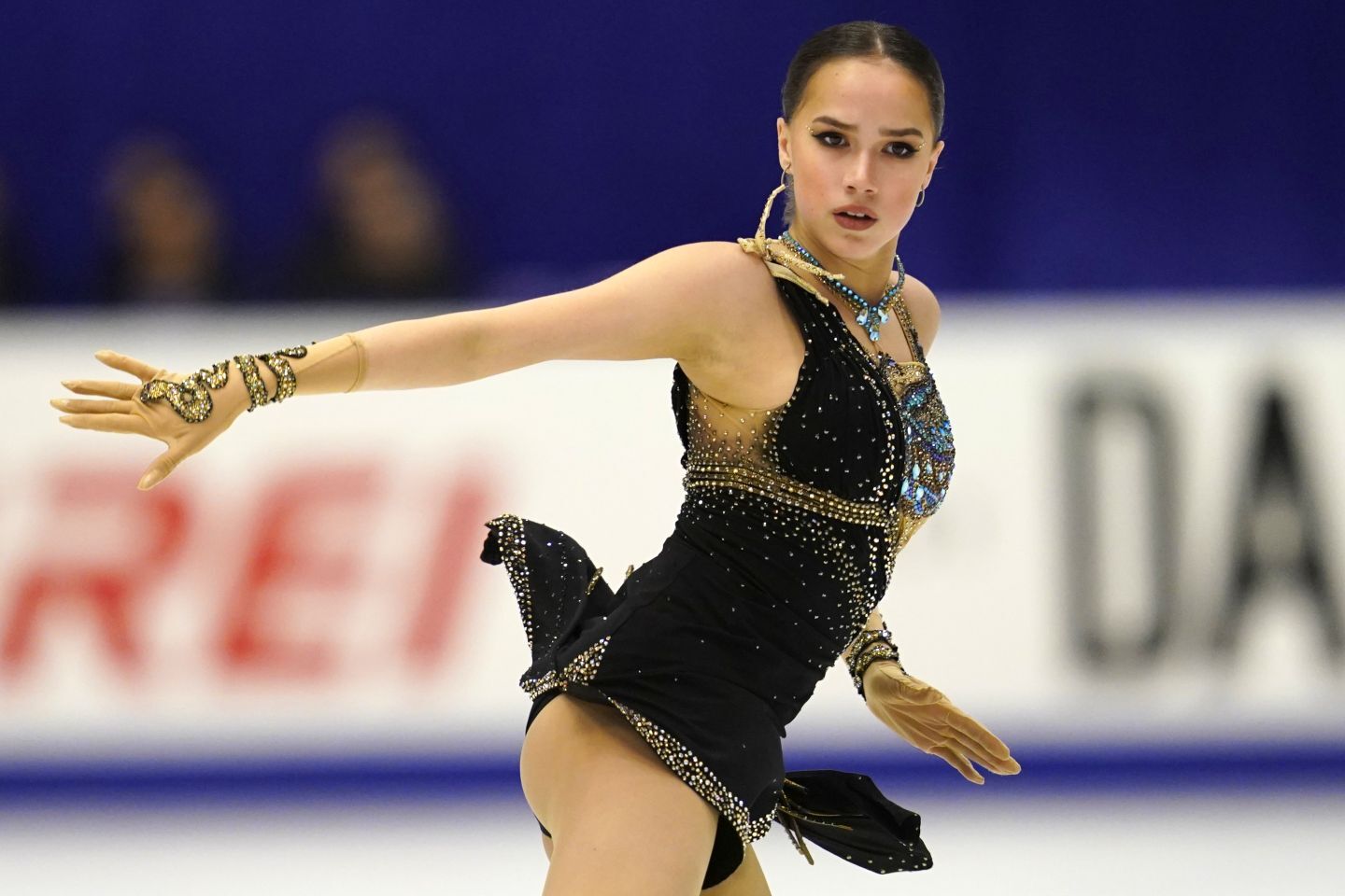 2019年当時のザギトワ（写真）。現在はこの頃よりもさらにスリムになった印象だ。(C)AFLO