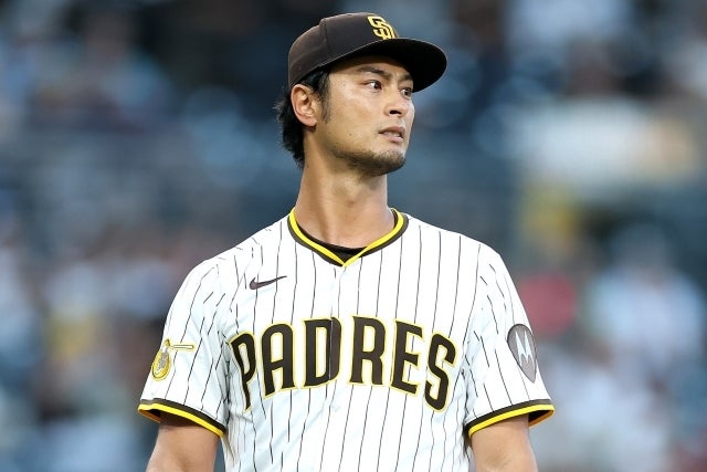 ダルビッシュが前妻の紗栄子さんとの間に生まれたモデルの道休さんとの写真を公開した。(C)Getty Images