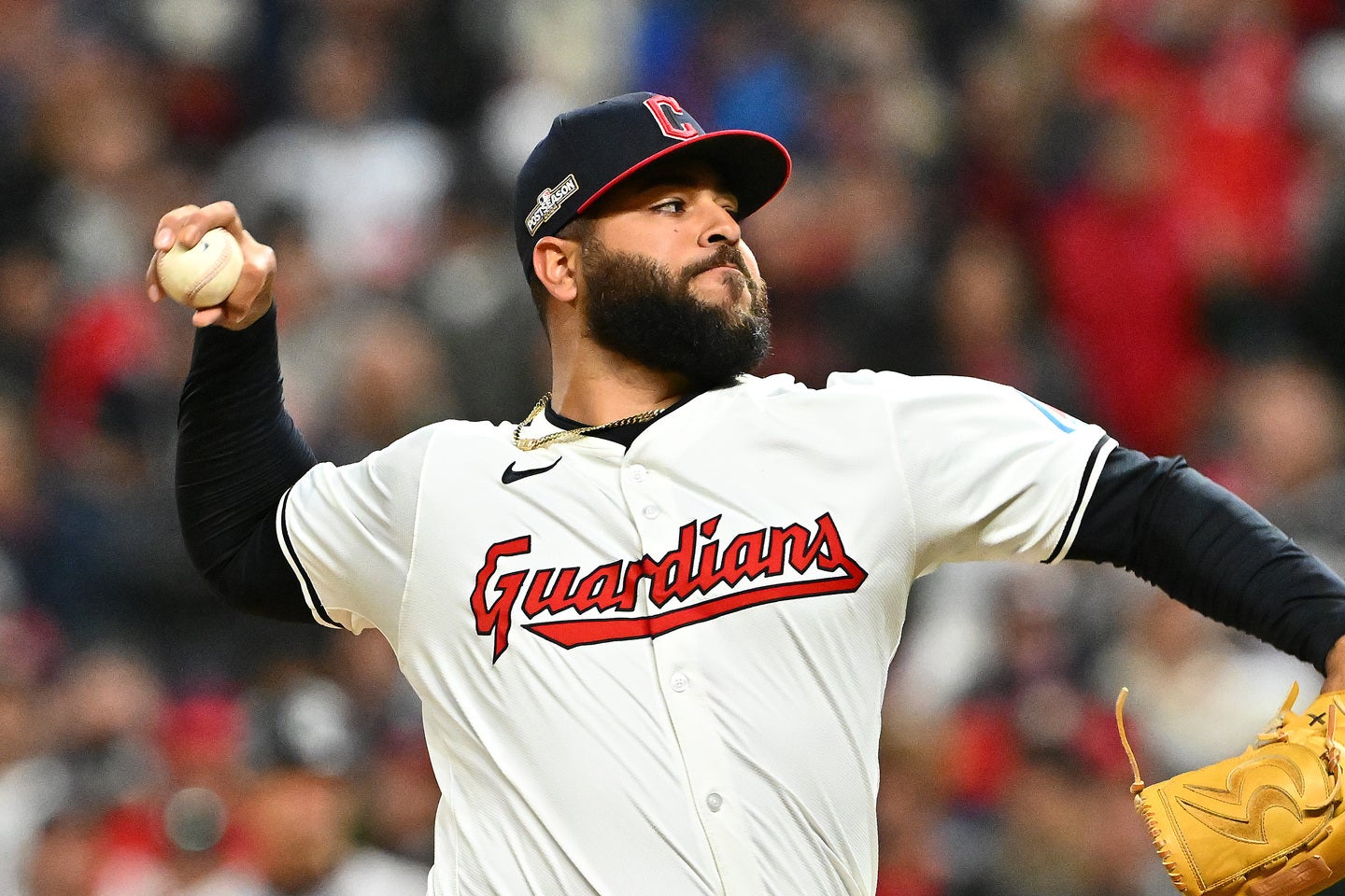 ガーディアンズ復帰が決まった元ヤクルト右腕のアビラ。(C) Getty Images