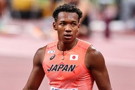 世界陸上で５位入賞を果たした村竹。写真：梅月智史（THE DIGEST写真部）