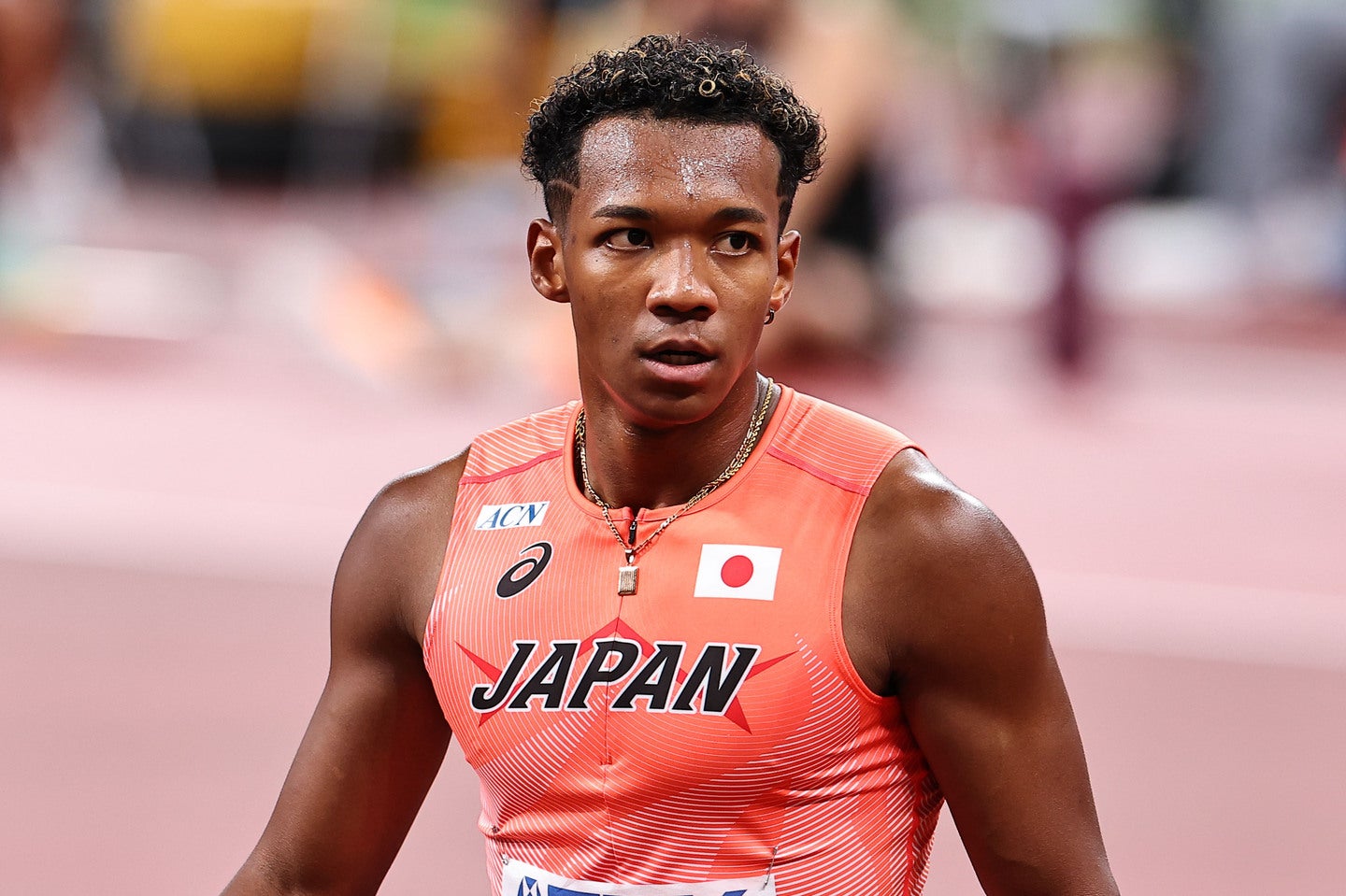 世界陸上で５位入賞を果たした村竹。写真：梅月智史（THE DIGEST写真部）