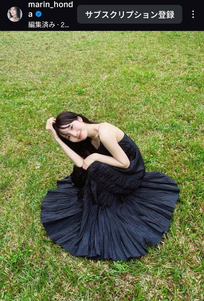 年の瀬に１年を振り返った本田さん。写真は本人の公式インスタグラム（@marin_honda）のスクリーンショット。